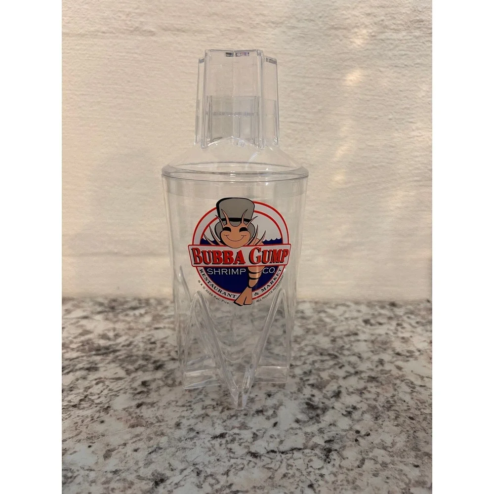 Bubba Gump Shrimp Co Clear Plastic Star Shaped Cocktail Shaker Souvenir Barware
